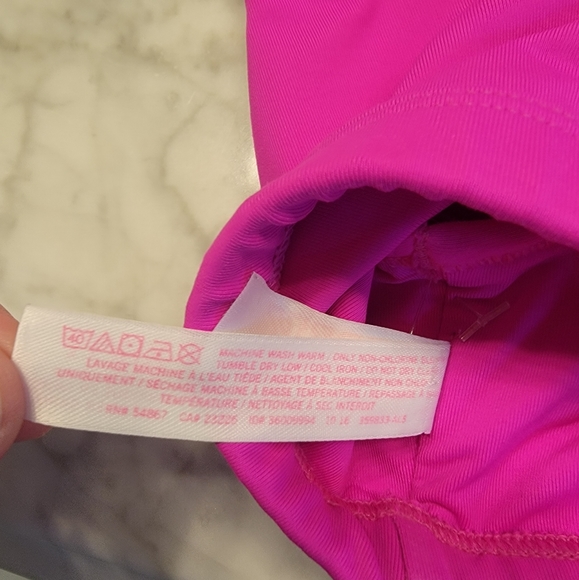 NWOT PINK VICTORIA'S SECRET SPORTS BRA WITH NO PADDING Sz XS NEON PINK - Picture 4 of 13